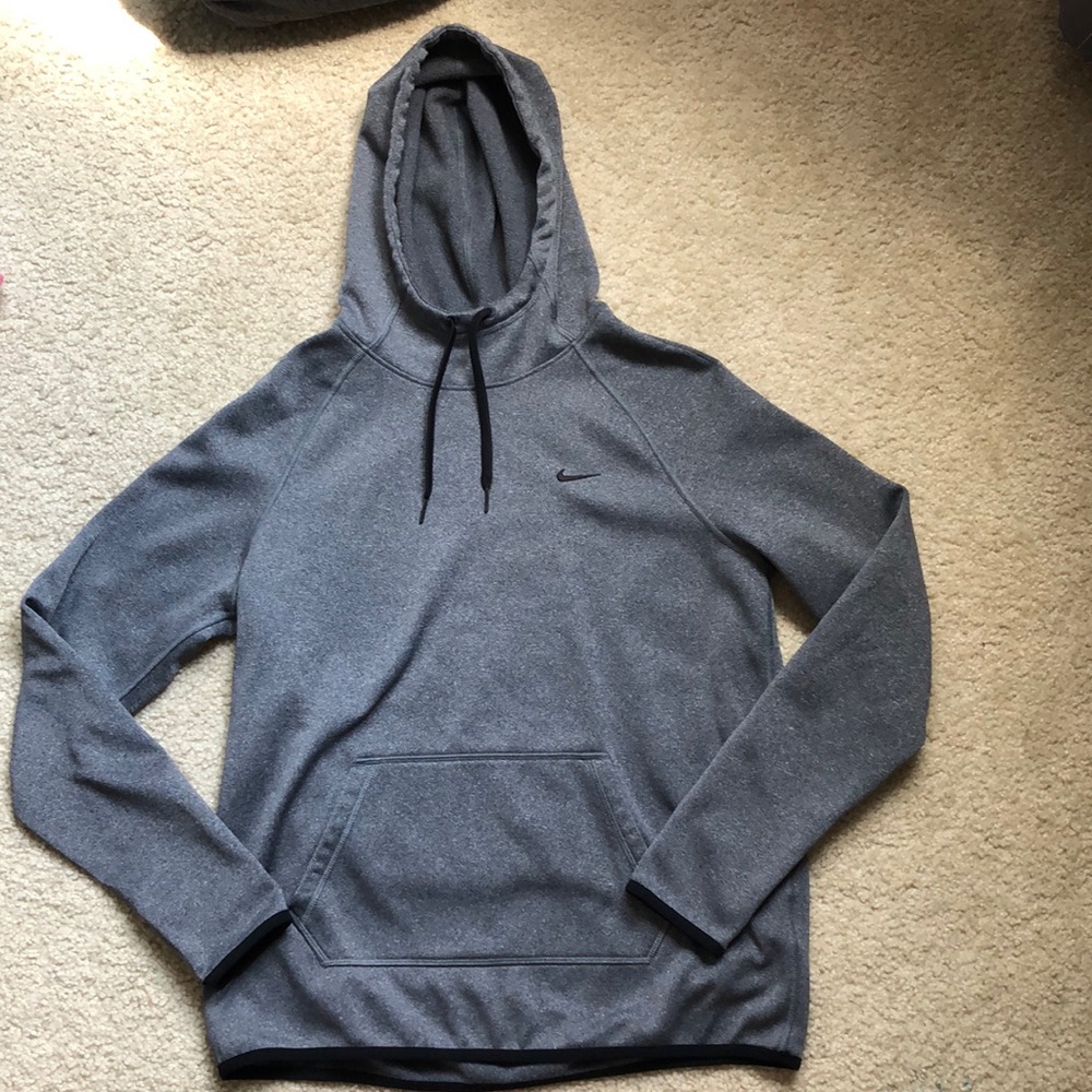 Dark Grey/black Nike Hooded Sweatshirt with fleece lining